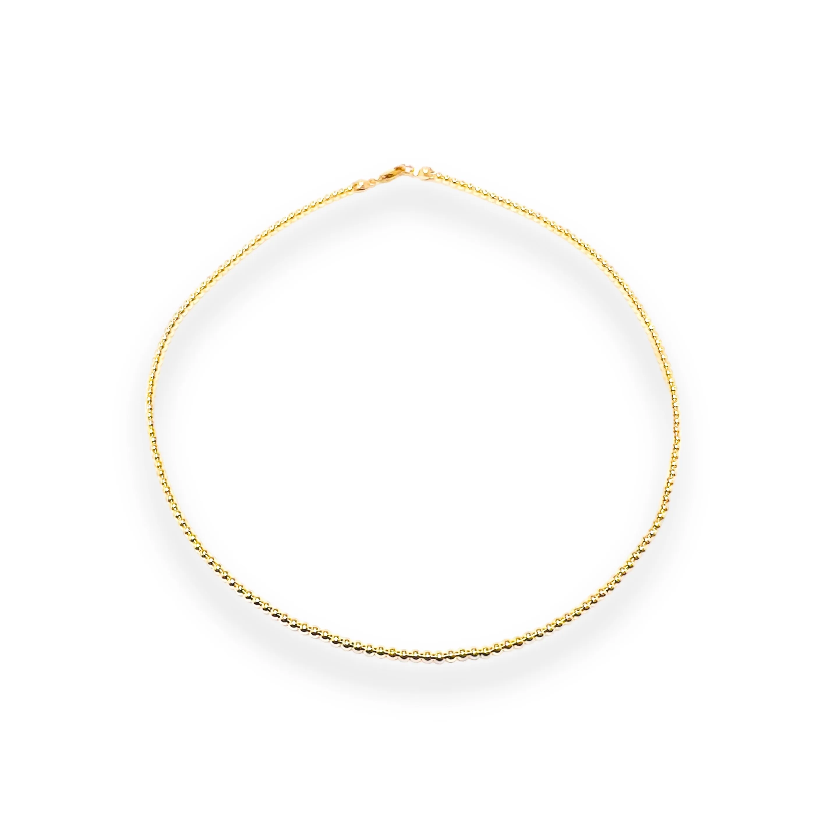 18k Gold Filled 3mm Beads Necklace