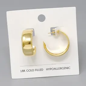 18K Gold Filled Hoop Earrings