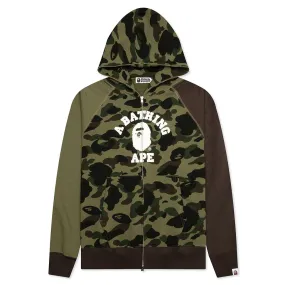 1st Camo Crazy College Full Zip Hoodie - Green