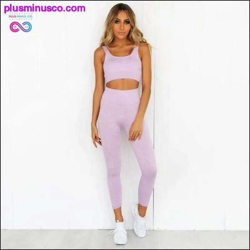 2 Piece Set Athletic Yoga Workout Clothes for Women at