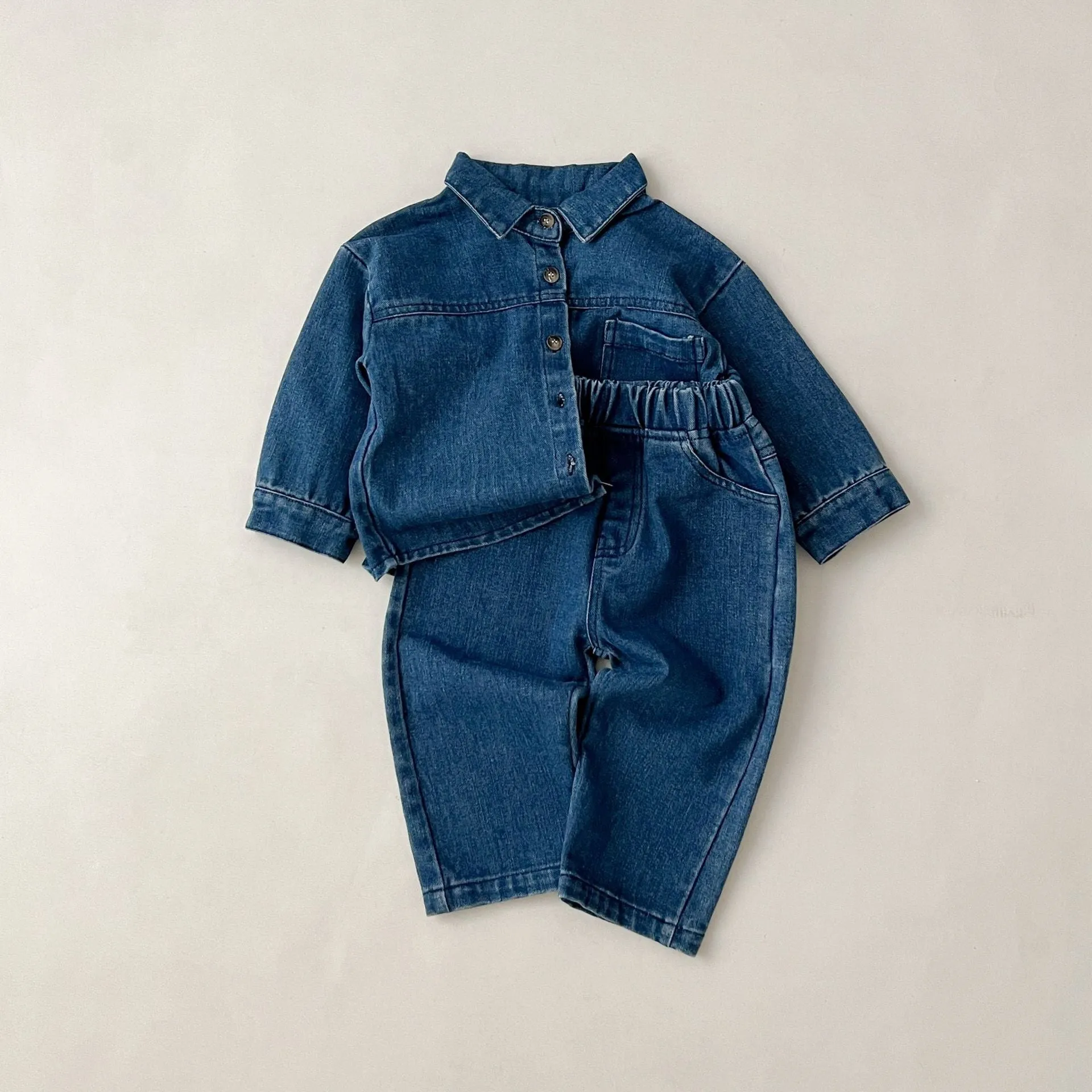 2 Pieces Set Baby Kid Girls Boys Solid Color Jackets Outwears And Jeans Wholesale 23113057