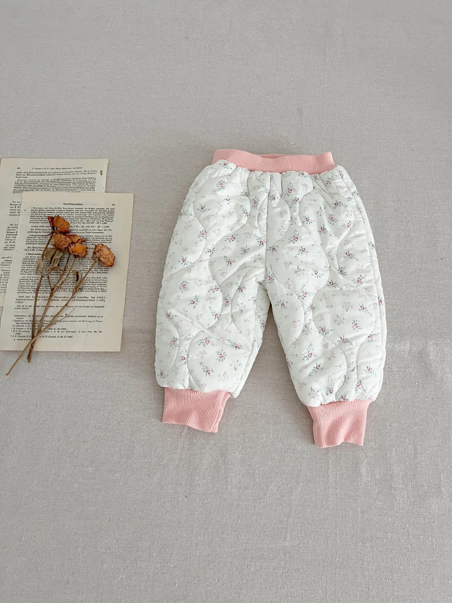 2 Pieces Set Baby Kid Girls Flower Print Jackets Outwears And Pants Wholesale 231130203