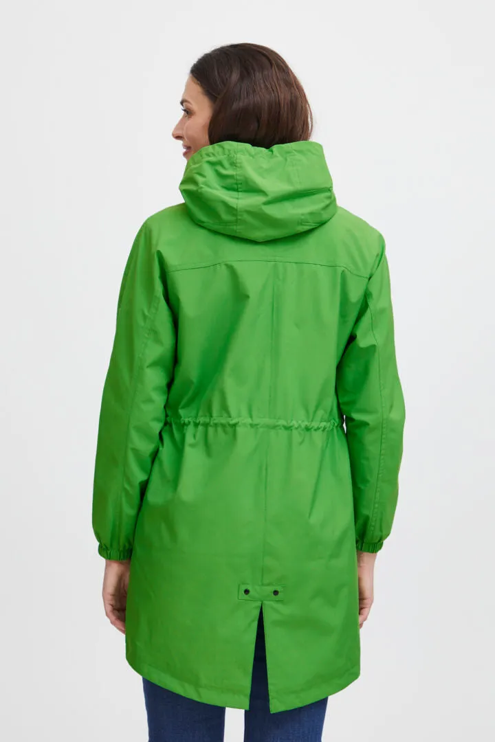 2033- Vibrant Green Raincoat- Fransa