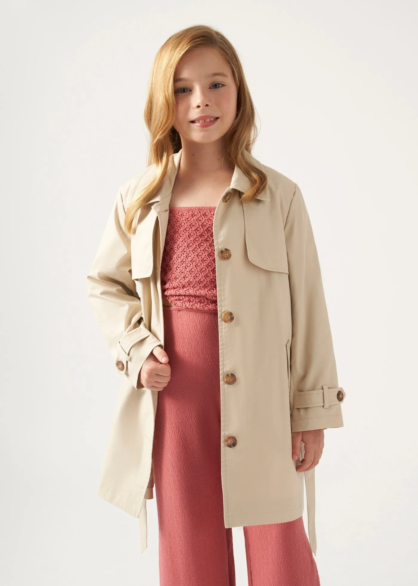 6464 - Raincoat for teen girl - Sepia