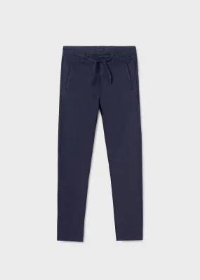 6506 - Linen pants for teen boy - Navy