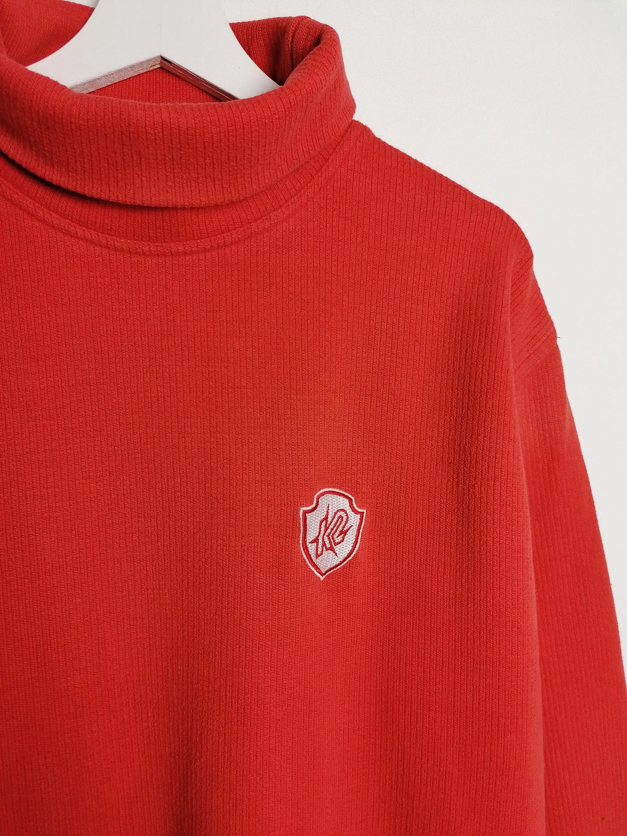 90's K2 Ribbed Turtleneck Ski Jumper - size M-L