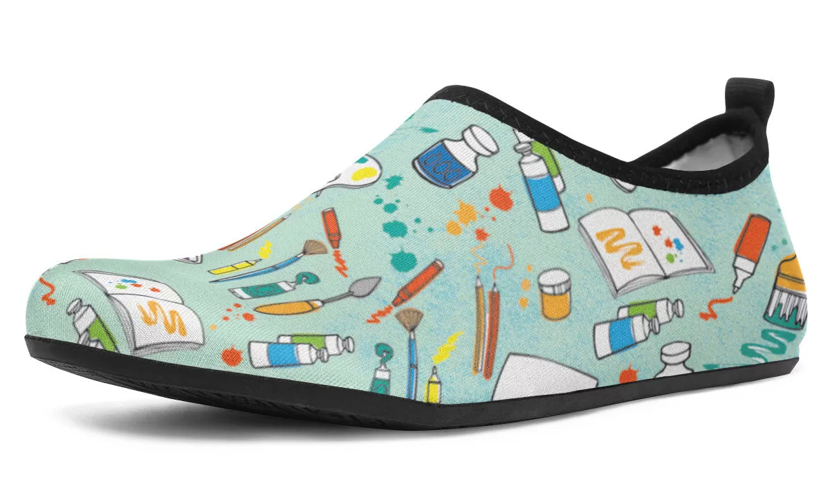 Artist Pattern Aqua Barefoot Shoes