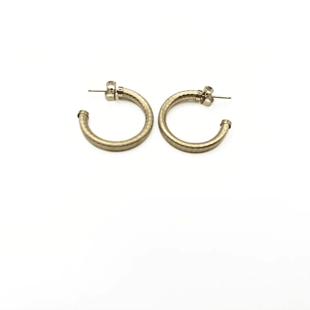 Bali 14k Gold-Filled Patterned Post Hoops