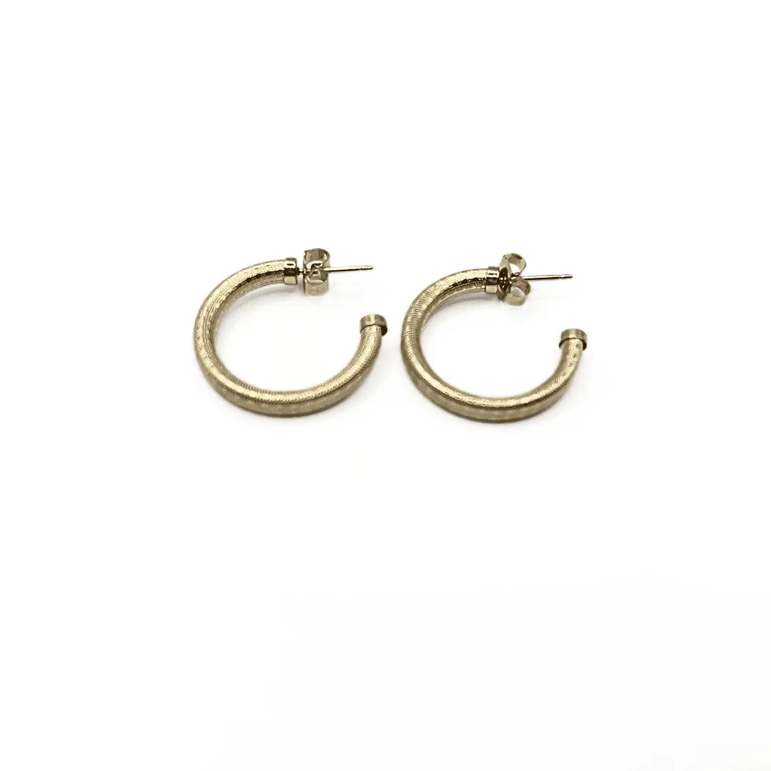 Bali 14k Gold-Filled Patterned Post Hoops