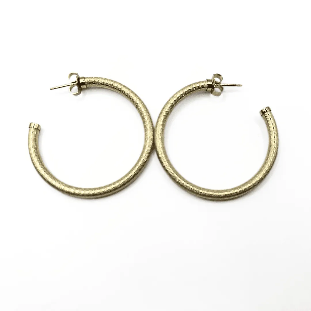 Bali 14k Gold-Filled Patterned Post Hoops