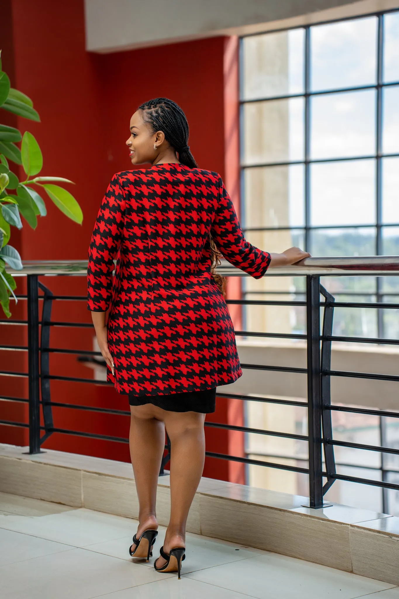 Black red dress  suit