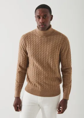 CABLE KNIT TURTLENECK