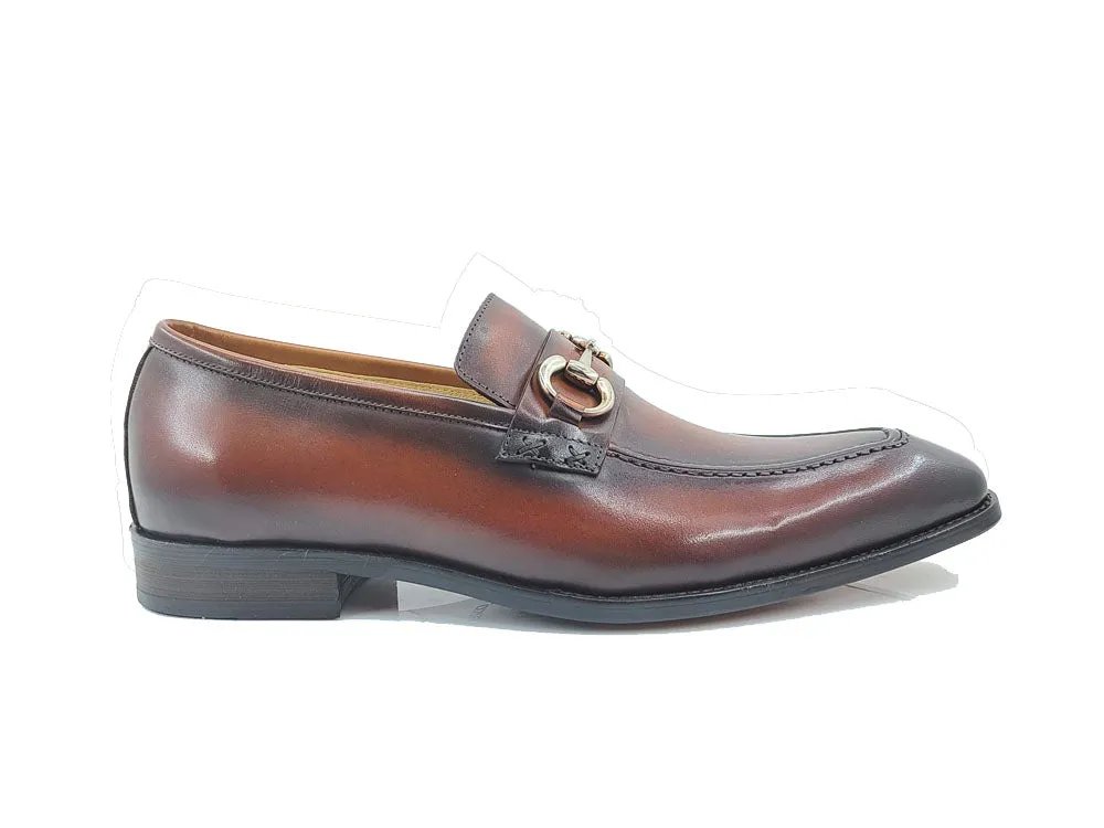 Calfskin Buckle Loafer Patina Finish