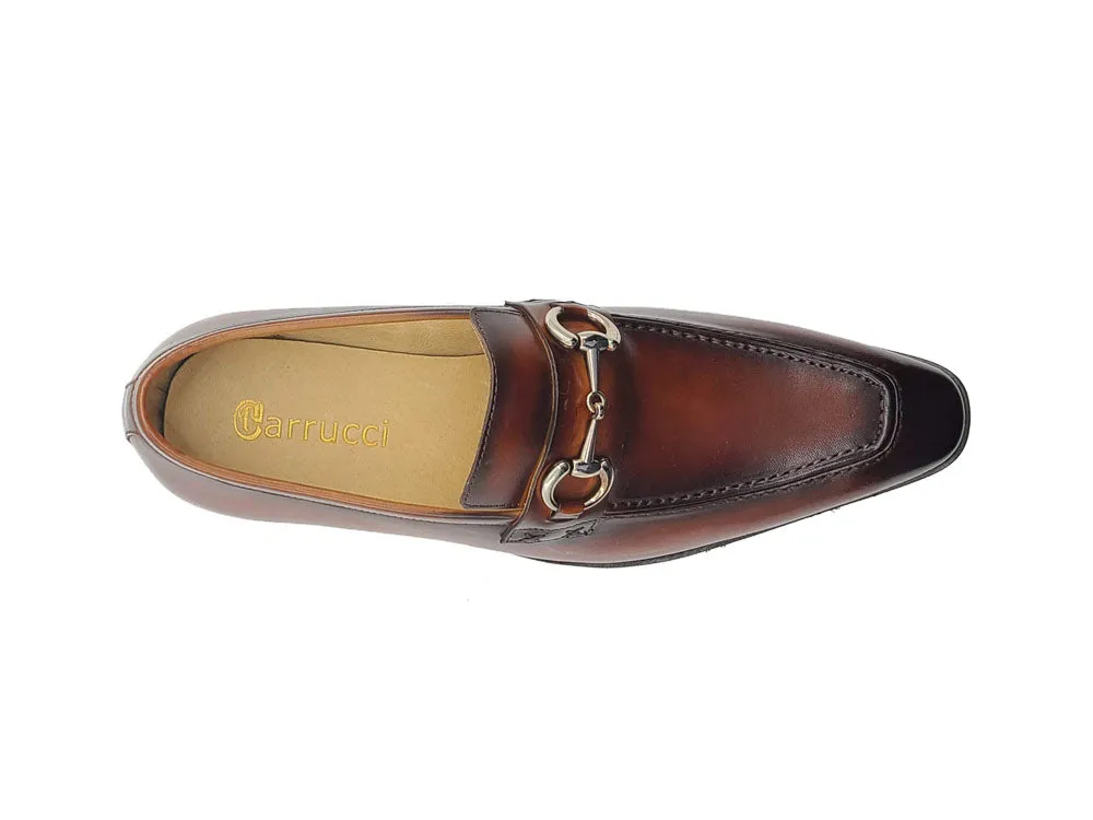 Calfskin Buckle Loafer Patina Finish