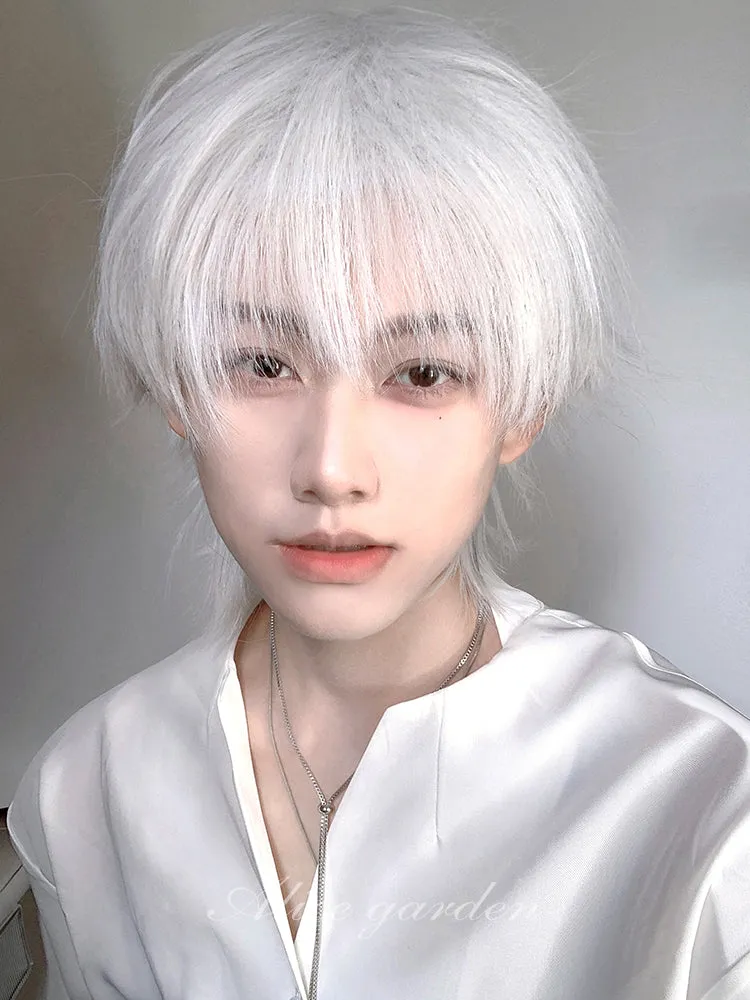 Casual Series Short White Ikemen Wig ON997