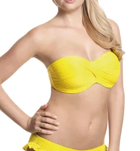 Cleo by Panache Matilda Underwire Padded Twist Bandeau Bikini Top (CW0083) - Yellow