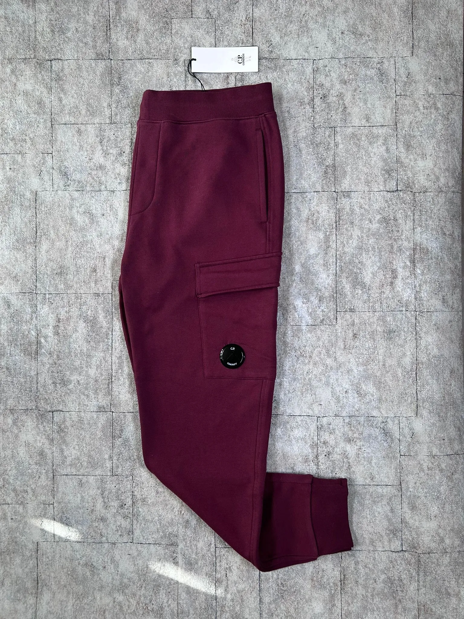 C.P. COMPANY DIAGONAL RAISED FLEECE SWEATPANTS