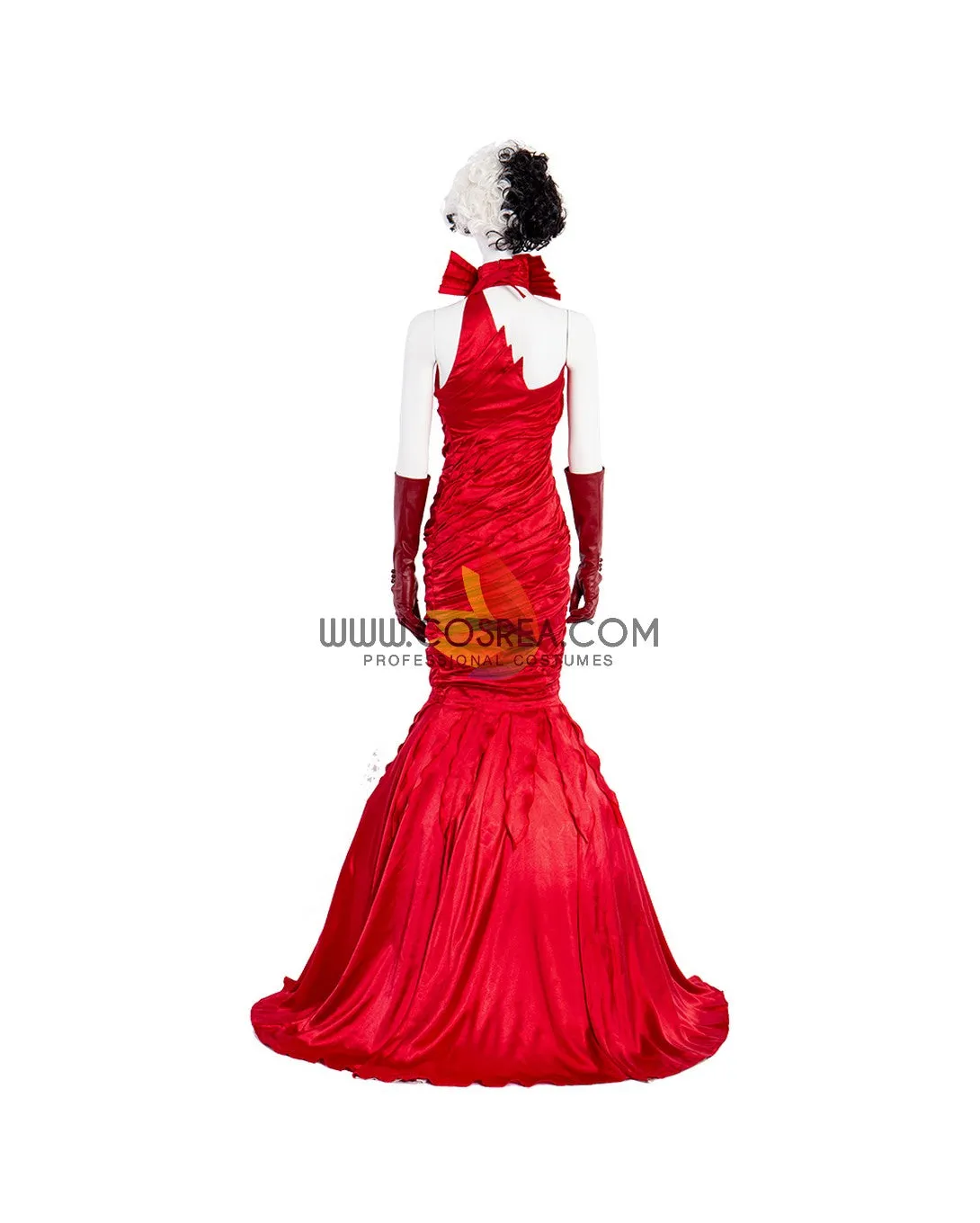 Cruella 2021 Live Action Movie Flame Dress Cosplay Costume