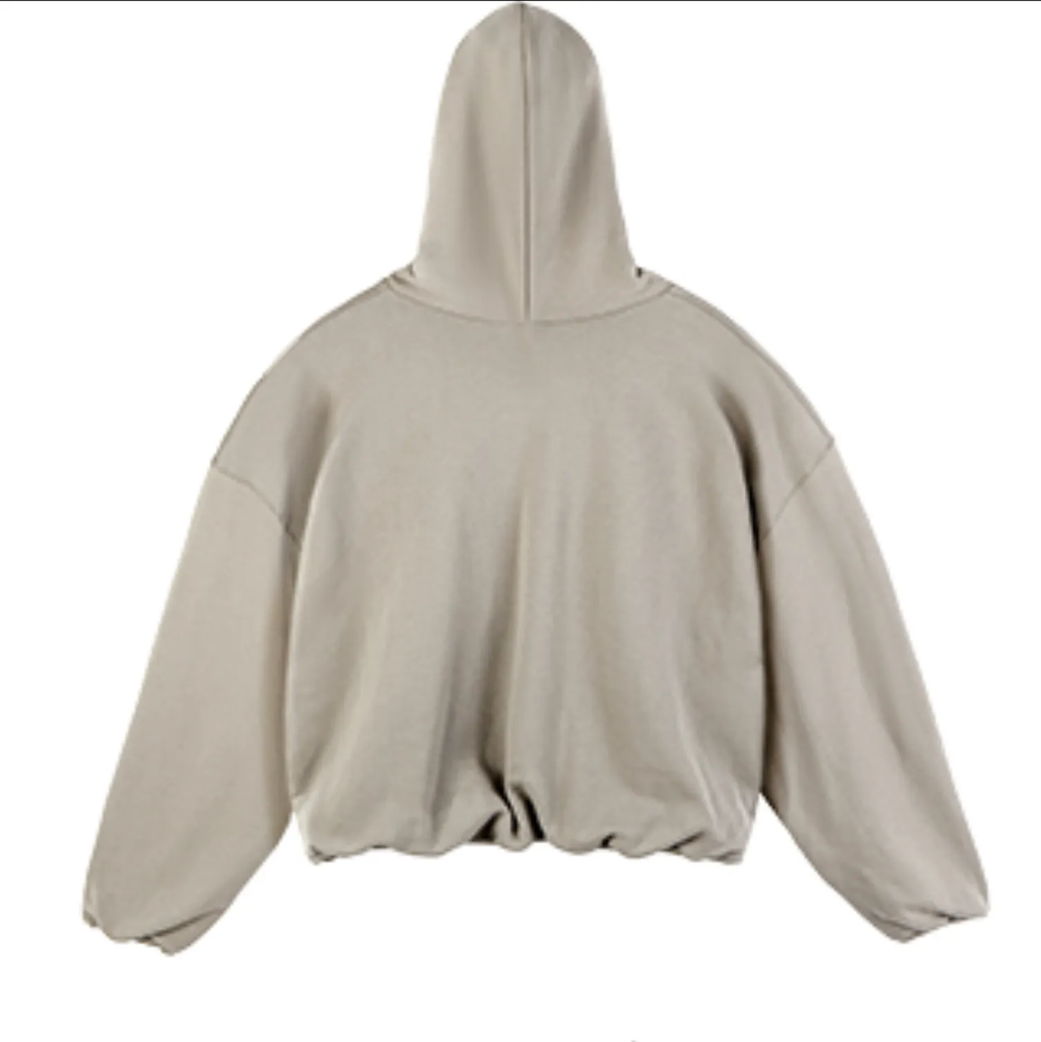 DF17 640G OVERSIZED DOUBLE LAYER FLEECED HOODIE - SAND