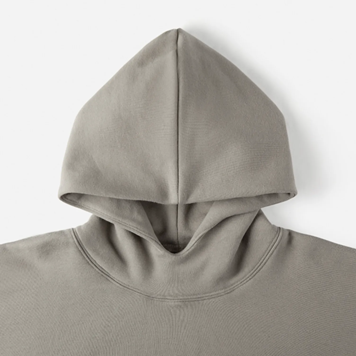 DF17 640G OVERSIZED DOUBLE LAYER FLEECED HOODIE - SAND