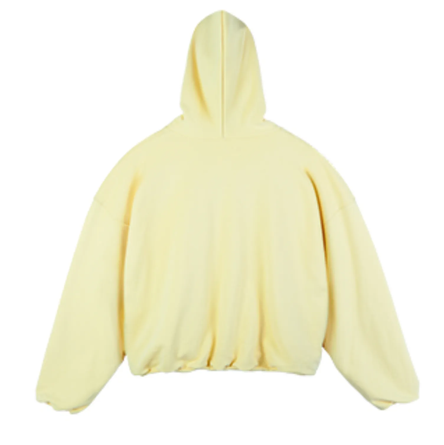 DF17 640G OVERSIZED DOUBLE LAYER FLEECED HOODIE - YELLOW