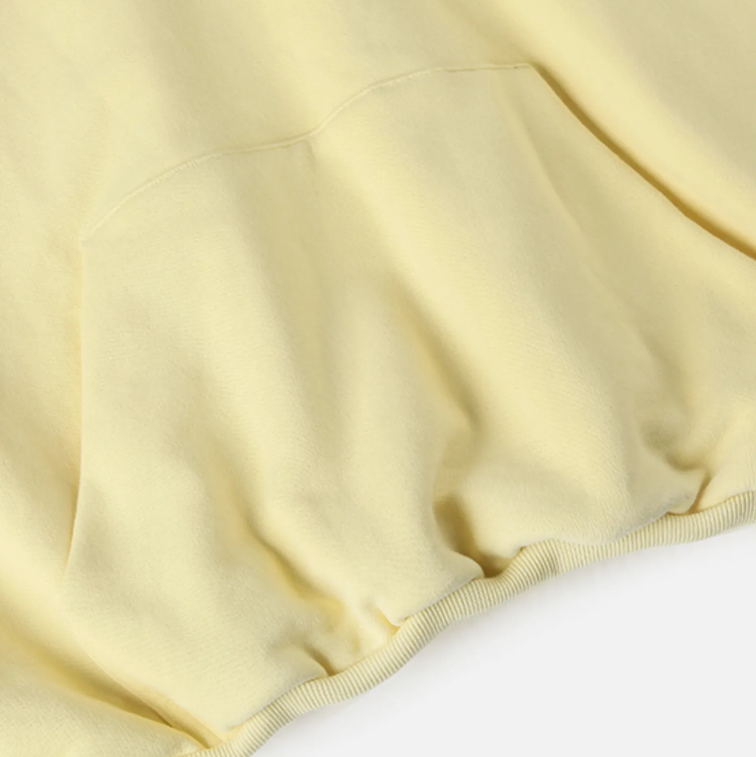 DF17 640G OVERSIZED DOUBLE LAYER FLEECED HOODIE - YELLOW