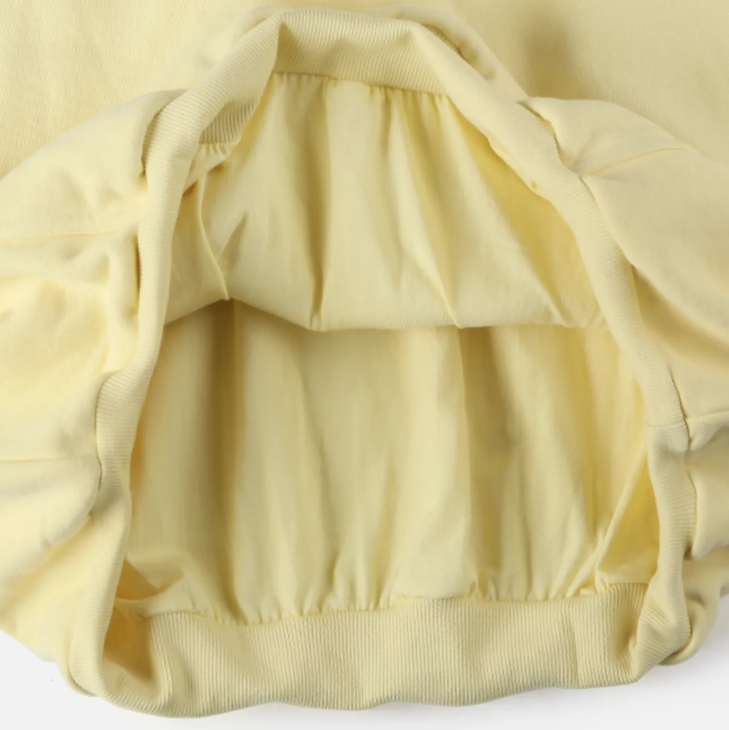 DF17 640G OVERSIZED DOUBLE LAYER FLEECED HOODIE - YELLOW