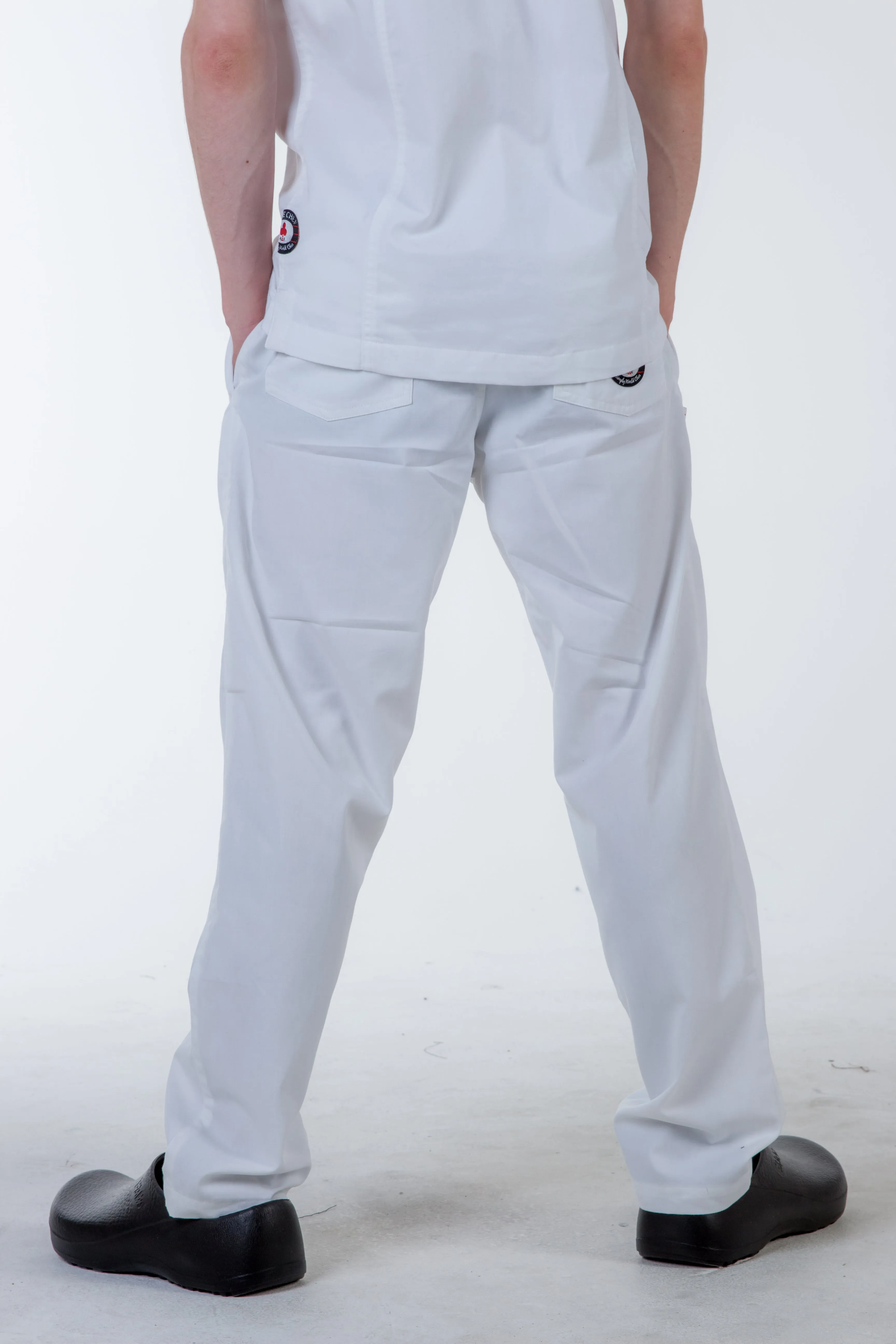 Drawstring Chef pants white color