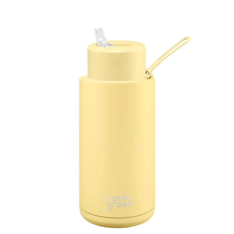 Frank Green Ceramic Reusable Bottle (1 litre) - Straw Lid