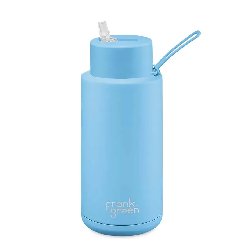 Frank Green Ceramic Reusable Bottle (1 litre) - Straw Lid