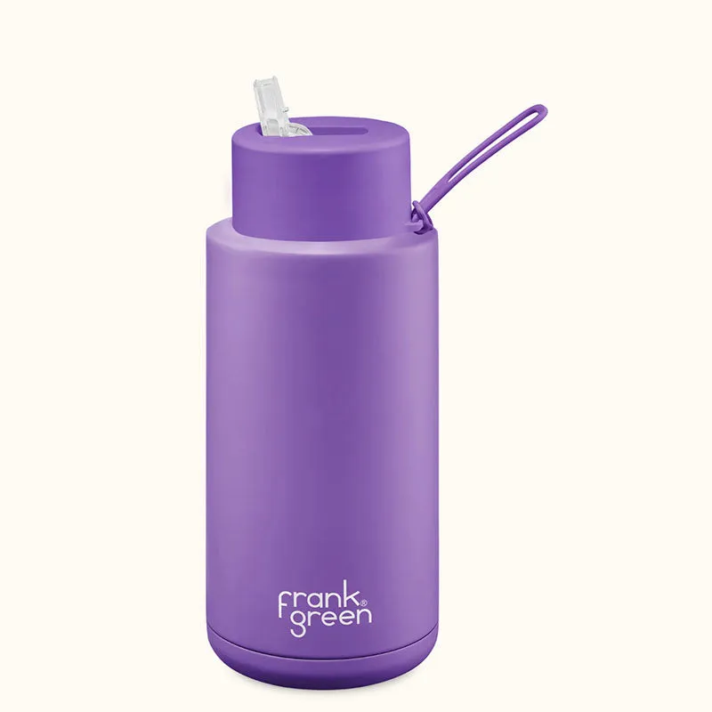 Frank Green Ceramic Reusable Bottle (1 litre) - Straw Lid