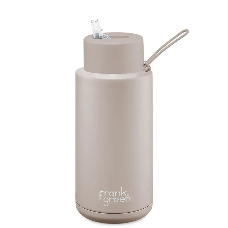 Frank Green Ceramic Reusable Bottle (1 litre) - Straw Lid