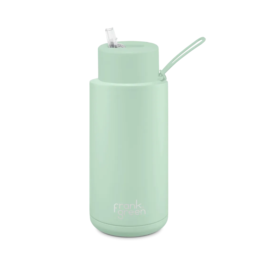 Frank Green Ceramic Reusable Bottle (1 litre) - Straw Lid