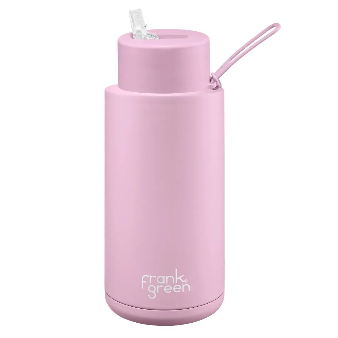 Frank Green Ceramic Reusable Bottle (1 litre) - Straw Lid