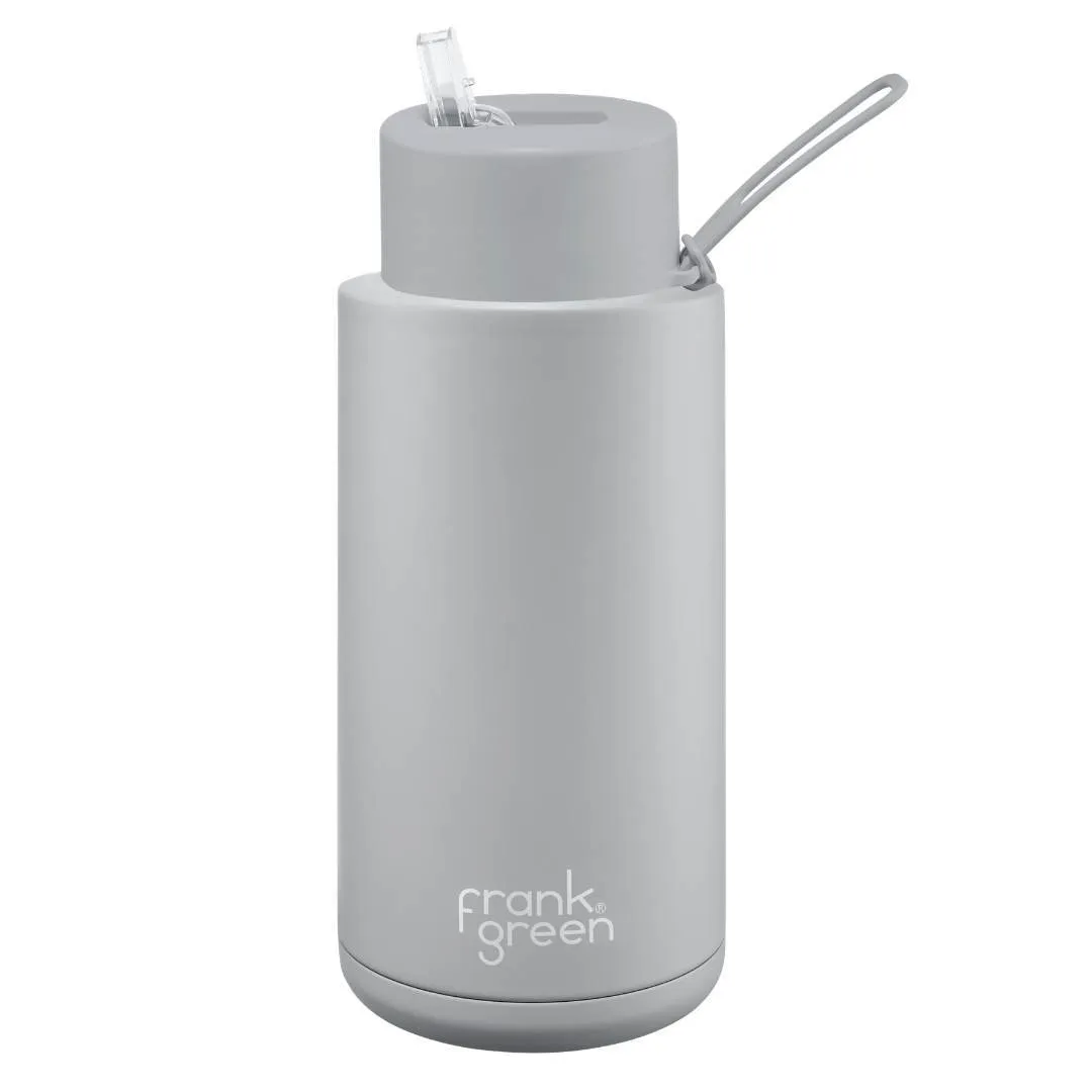 Frank Green Ceramic Reusable Bottle (1 litre) - Straw Lid