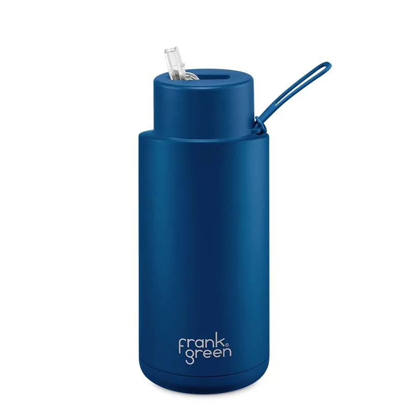 Frank Green Ceramic Reusable Bottle (1 litre) - Straw Lid