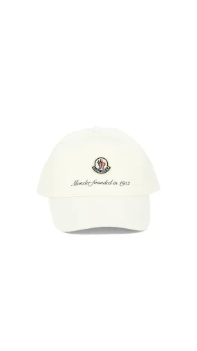 Gabardine Baseball Cap - White