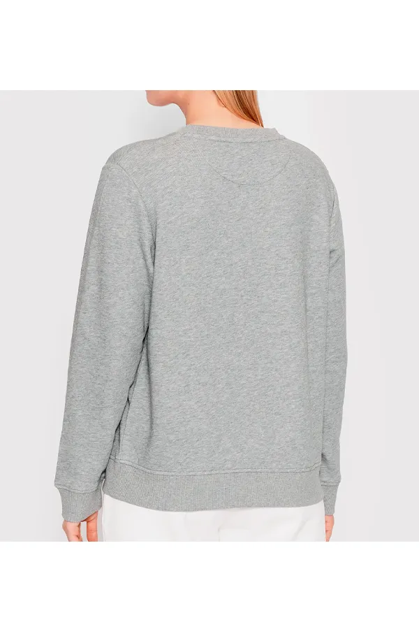 GANT Women Gold Shield Crew Sweatshirt Grey