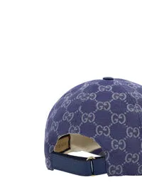 GG Canvas Baseball Cap - Blue/Grey