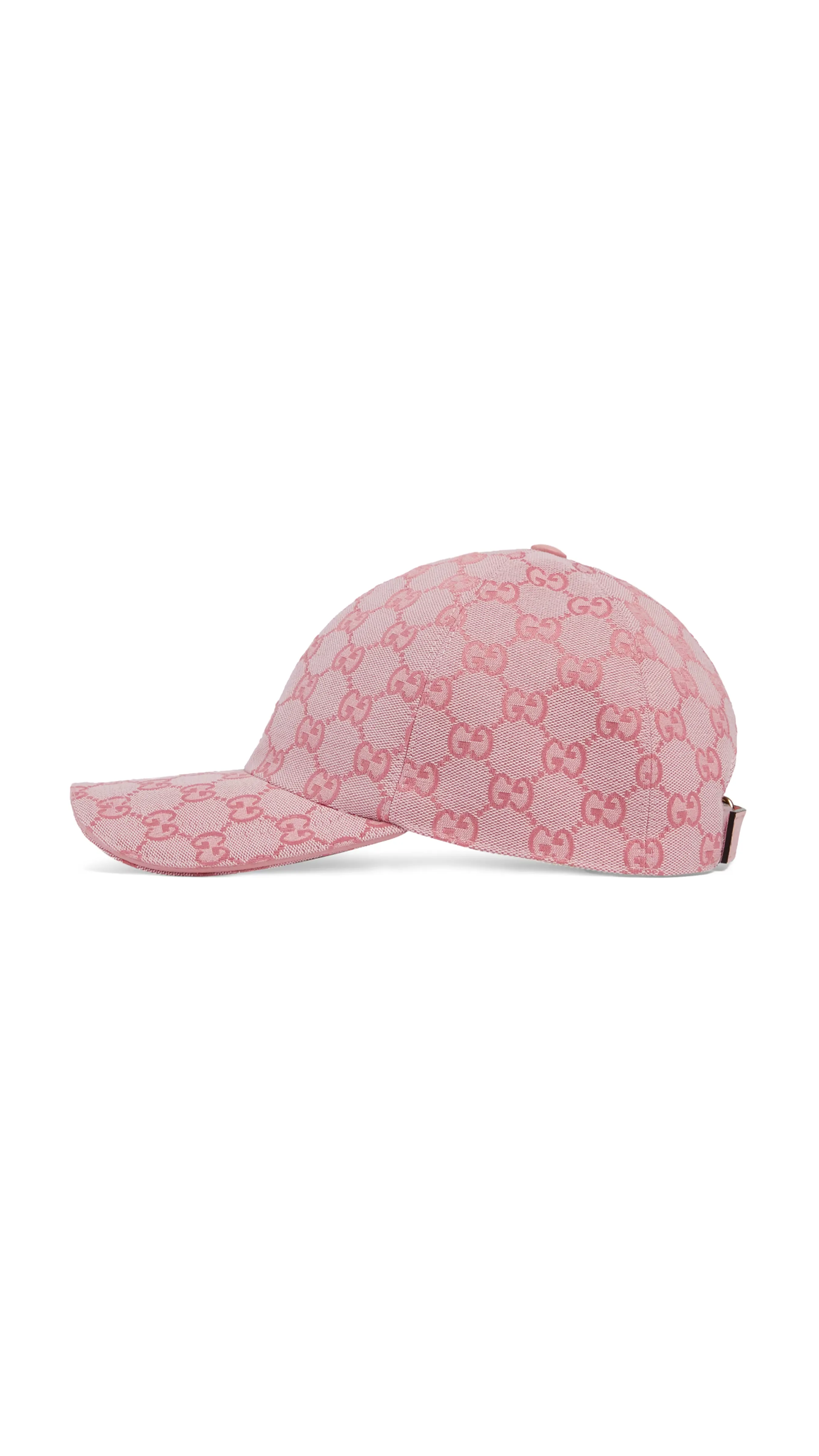 GG Canvas Baseball Cap - Pink/Grey