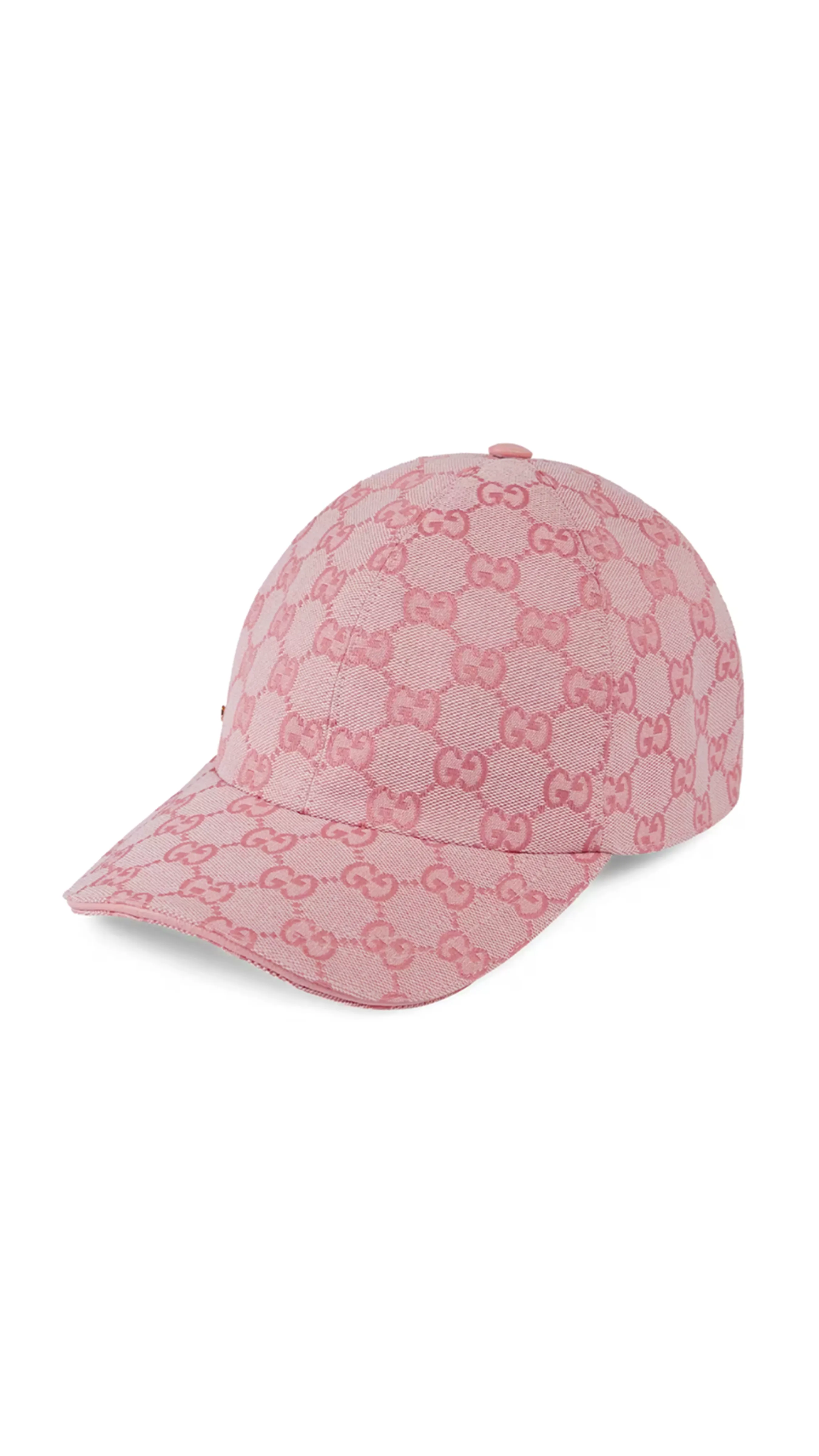 GG Canvas Baseball Cap - Pink/Grey