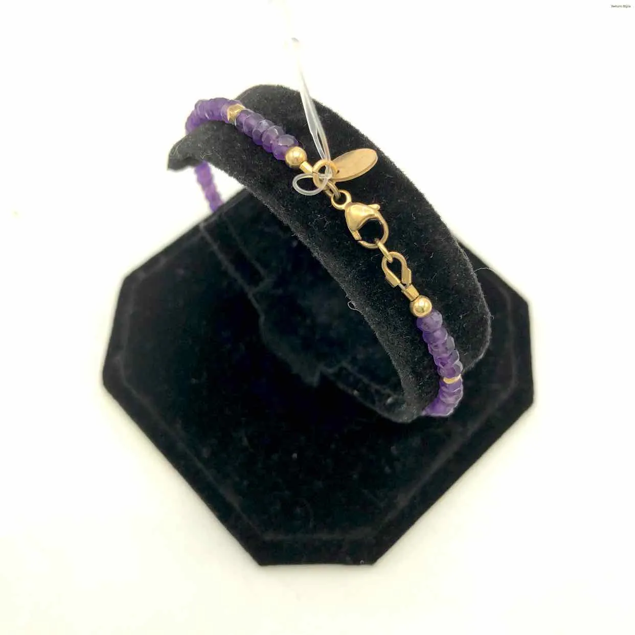 Gold Filled Amethyst Beaded GF-Bracelet