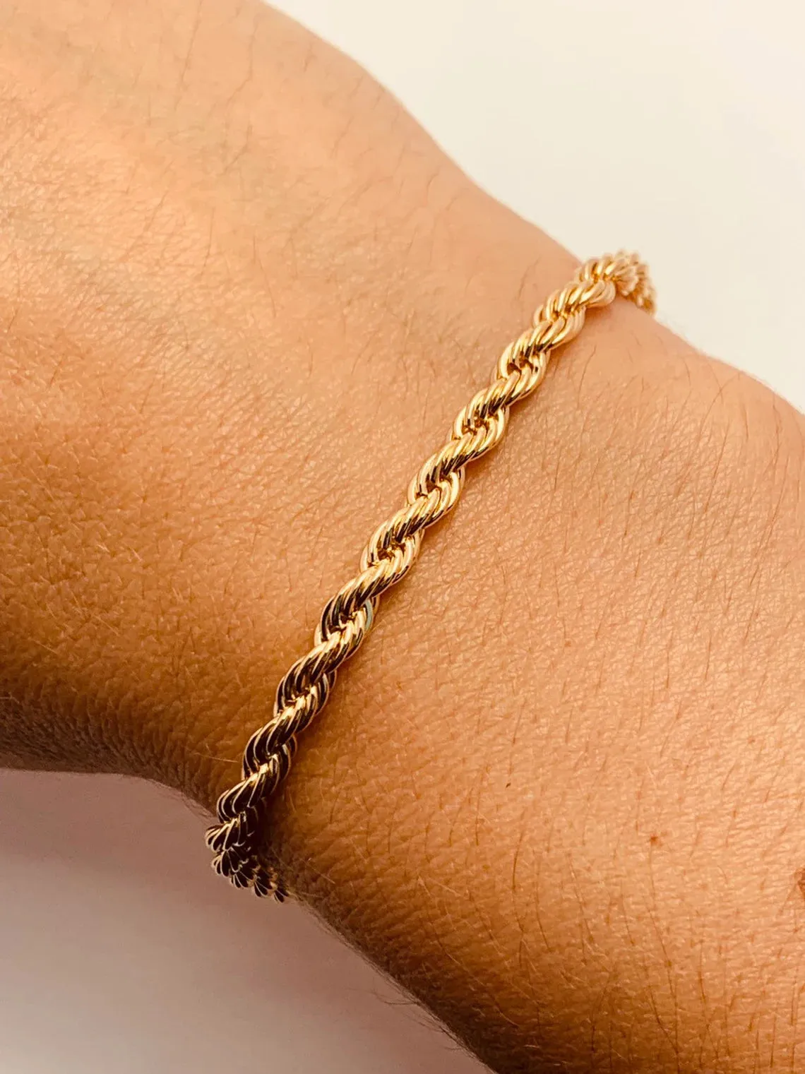 Gold Filled Rope Bracelet