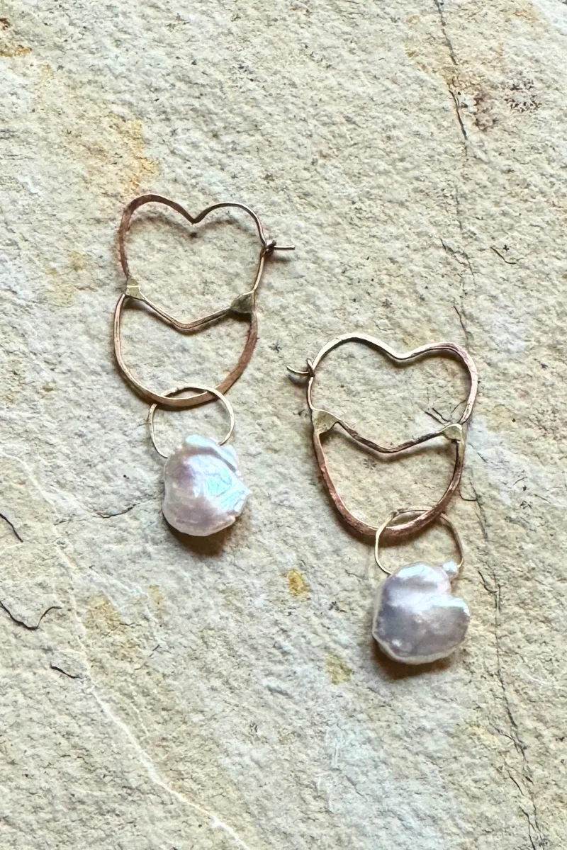 Heart Hoops & Pearls