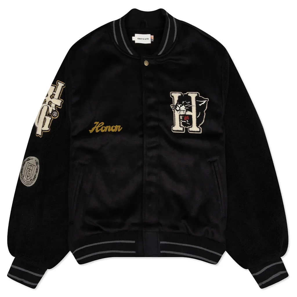 Honor The Gift Letterman Jacket - Black