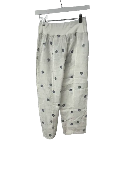 Inizio Polka Dot Linen Pants