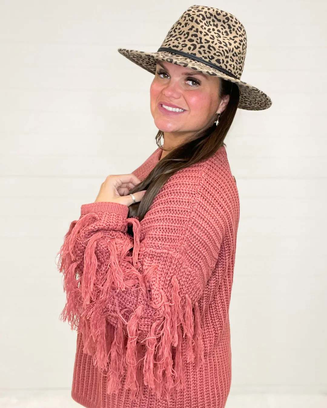 Knit Fringe Sleeve Pullover