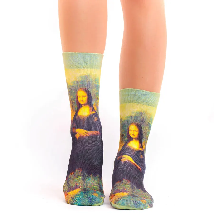 Light Blue Mona Lisa Socks