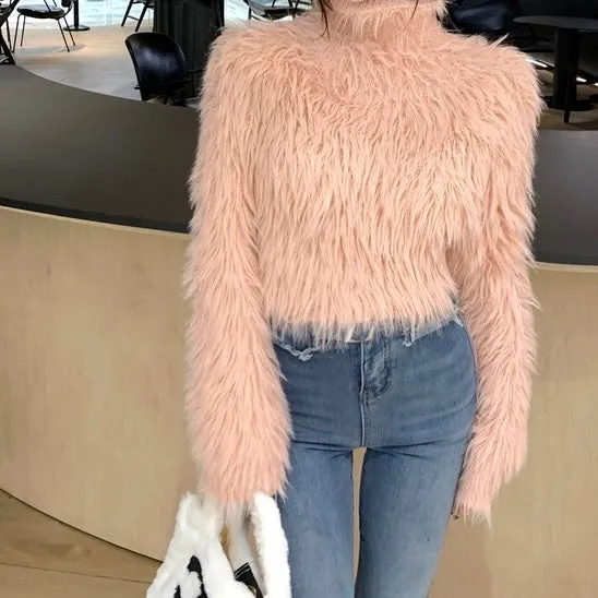 LILIA FAUX FUR TOP