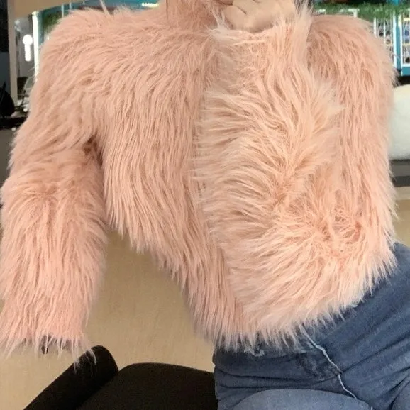 LILIA FAUX FUR TOP